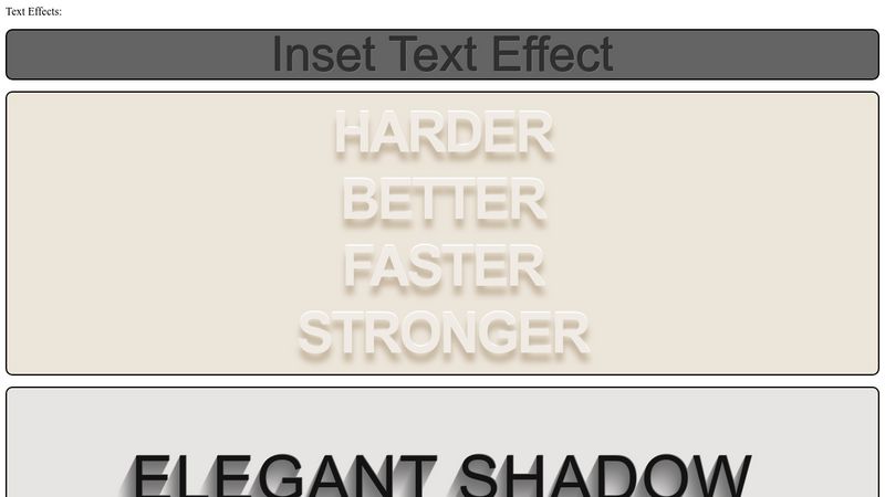 CSS Text Effects