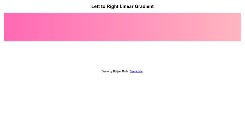 Tạo hiệu ứng Background gradient left to right css cho trang web của bạn