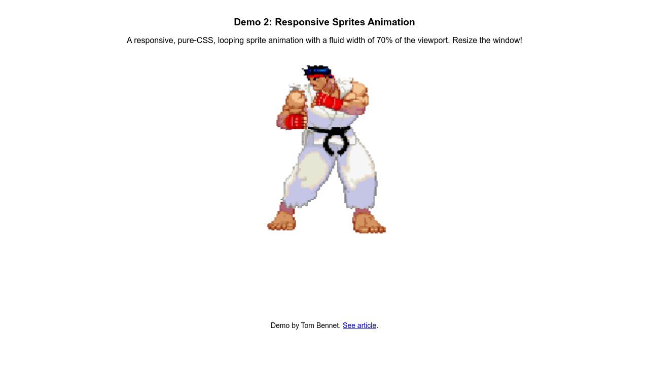 Demo 2: Responsive Sprites Animation