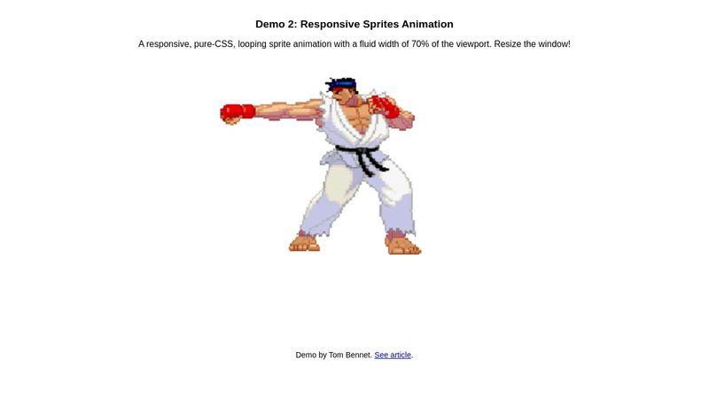 Demo 2: Responsive Sprites Animation Demo 2: Responsive Sprites Animation