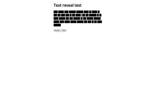 Text reveal test - Script Codes