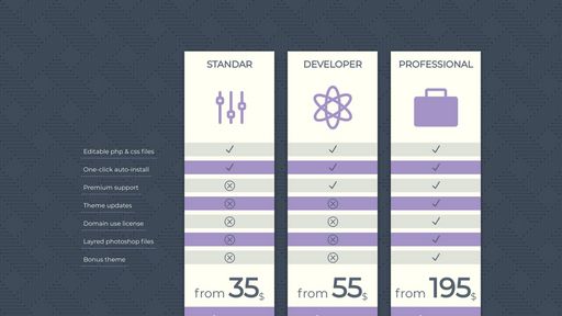 Responsive pricing table CSS3 - Script Codes