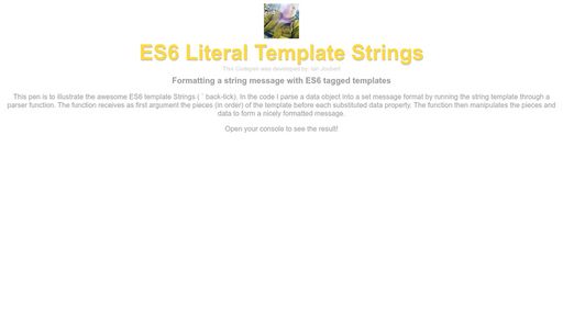 ES6 Template Strings - Tagged Templates - Script Codes
