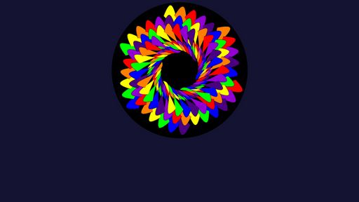 Rainbow Pinwheel - p5.js - Script Codes