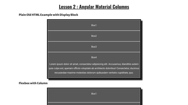 Angular Material Flexbox Example