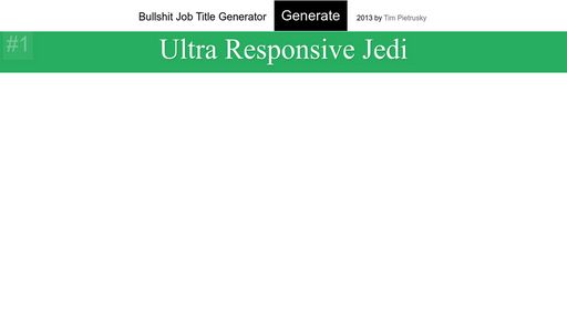 Bullshit Job Title Generator - Script Codes