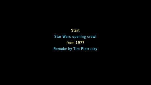 Star Wars opening crawl from 1977 - Script Codes