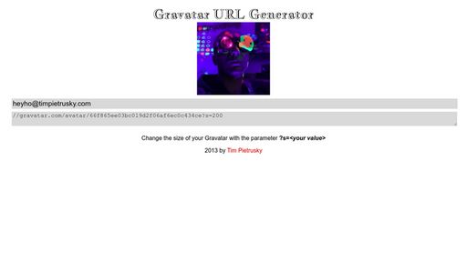 Gravatar URL Generator - Script Codes