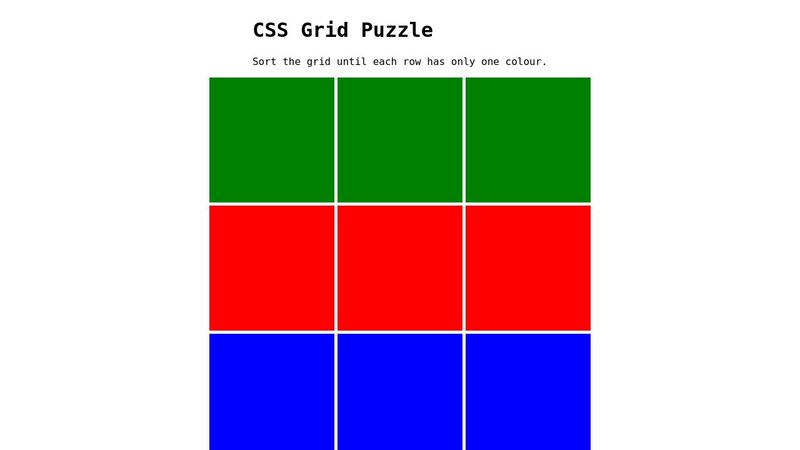 HTML/CSS W2 Grid Puzzle