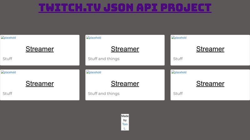 JSON Twitch API