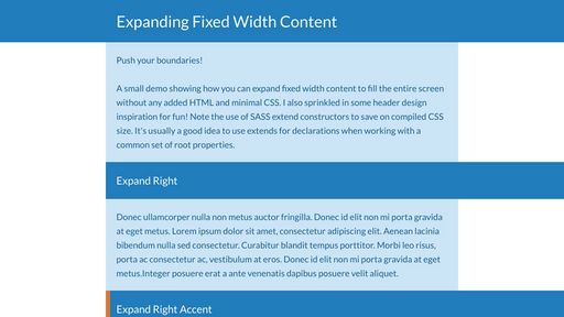 Expanding Fixed Width Content - Script Codes