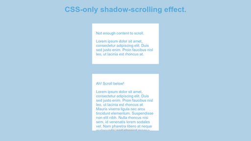 CSS-only shadow-scrolling effect - Script Codes