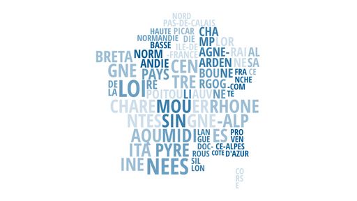 Beautiful Textual Map of France with CSS - Script Codes