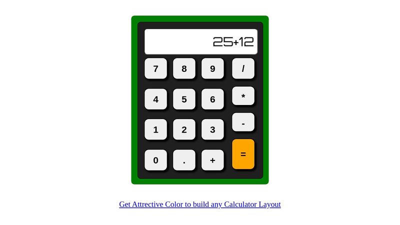 Calculator Layout using HTML and CSS-oklesson