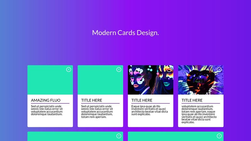 MODERN RESPONSIVE CARDS DESIGN