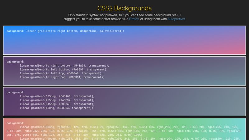 Với linear-gradient(135deg), bạn có thể tạo nền cho trang web của mình với hiệu ứng gradient chuyển màu độc đáo và tươi sáng hơn bao giờ hết. Hãy xem hình ảnh để khám phá thêm về tính năng tuyệt vời này.