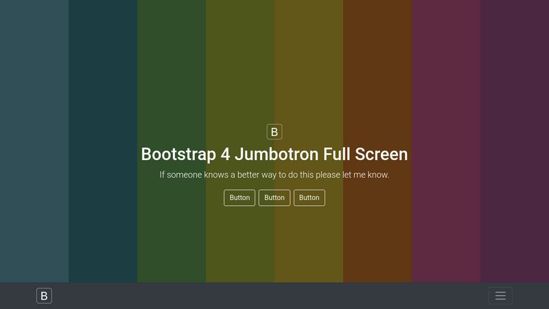 CodePen - Bootstrap 4 Jumbotron Full Screen