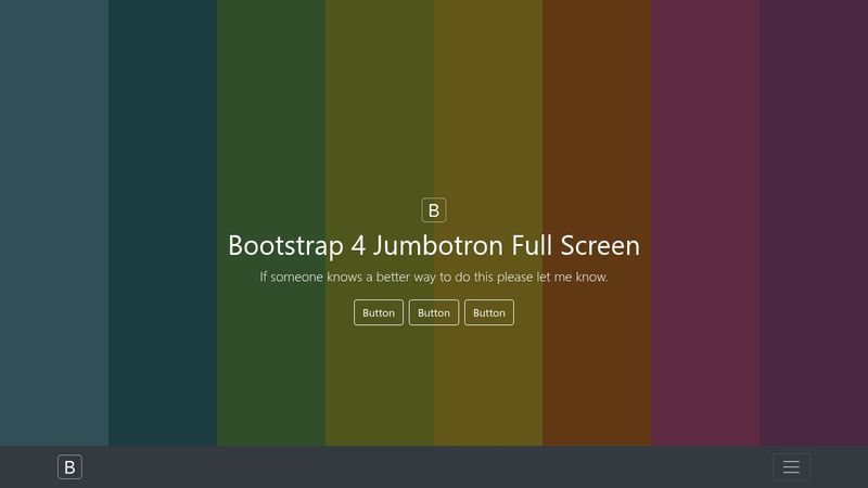 CodePen - Bootstrap 4 Jumbotron Full Screen