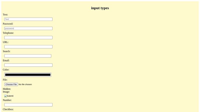 input types