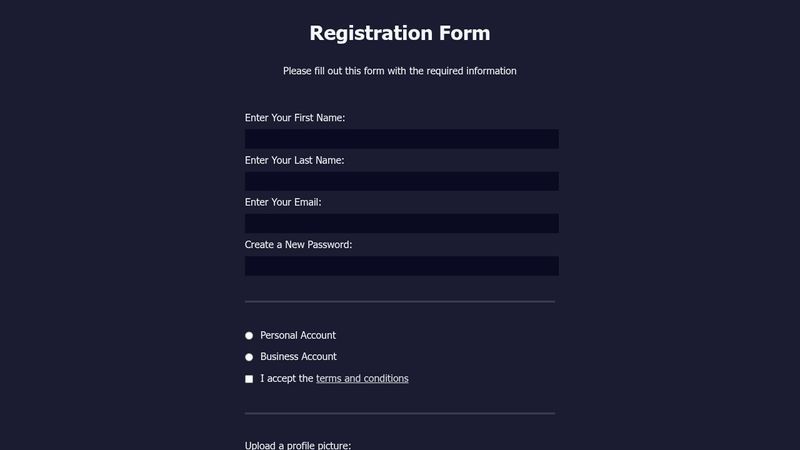 Learn HTML Forms by Building a Registration Form