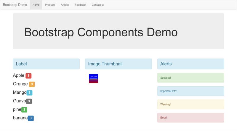 Bootstrap Components Demo