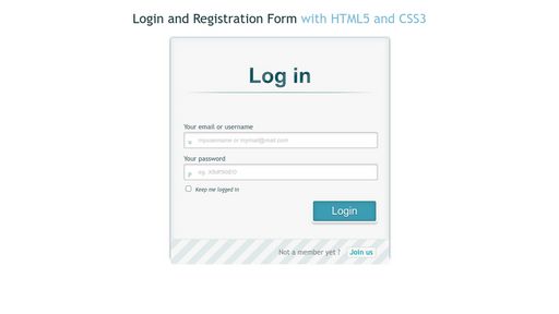 Login and Registration Form - Script Codes