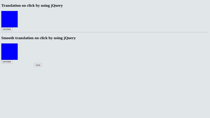 Translation on click by using jQuery Translation on click by using jQuery