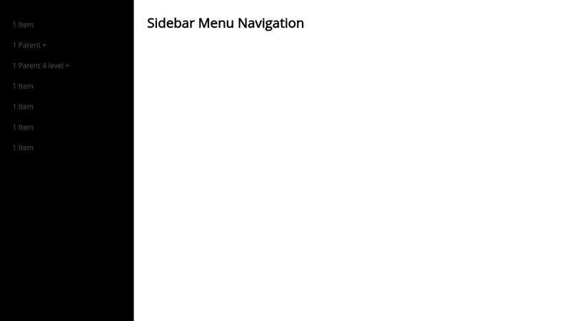 Multi Level Sidebar menu