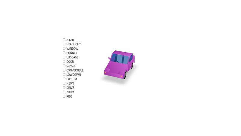 Only CSS: Showcase Car