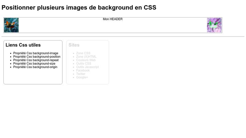 Positionner plusieurs images de background en CSS