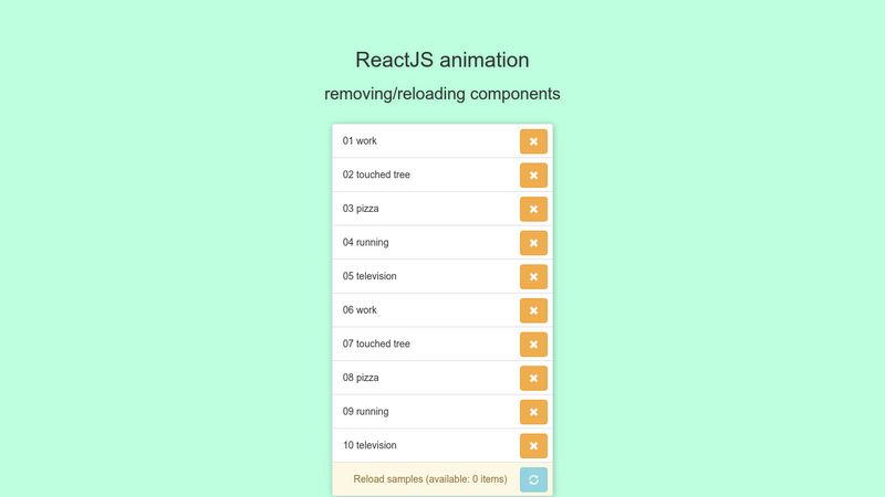 React Animation Examples Codepen