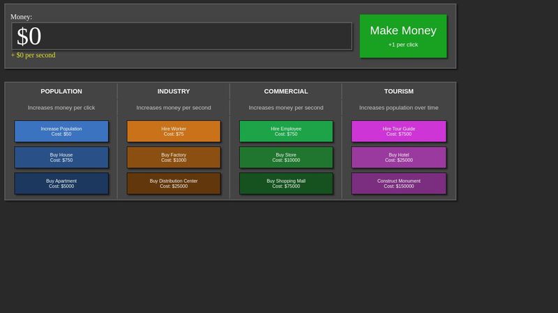 JavaScript Clicker Game