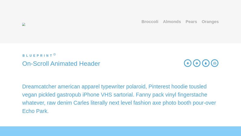 On-Scroll Animated Header On-Scroll Animated Header