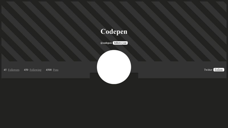 Codepen Profile Layout With CSS Grid