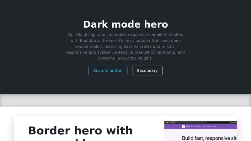 Bootstrap 5 - Hero Sections