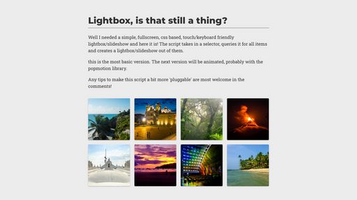 Vanilla JS Lightbox Slideshow - Script Codes