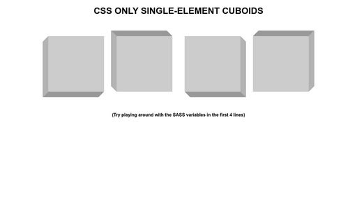 CSS Only Single-Element 3D Cuboid - Script Codes