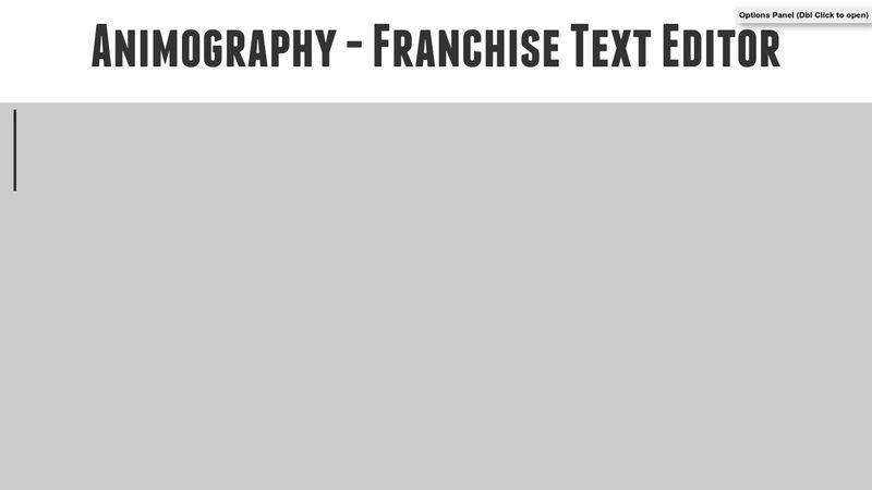 Franchise - Animography Text Editor