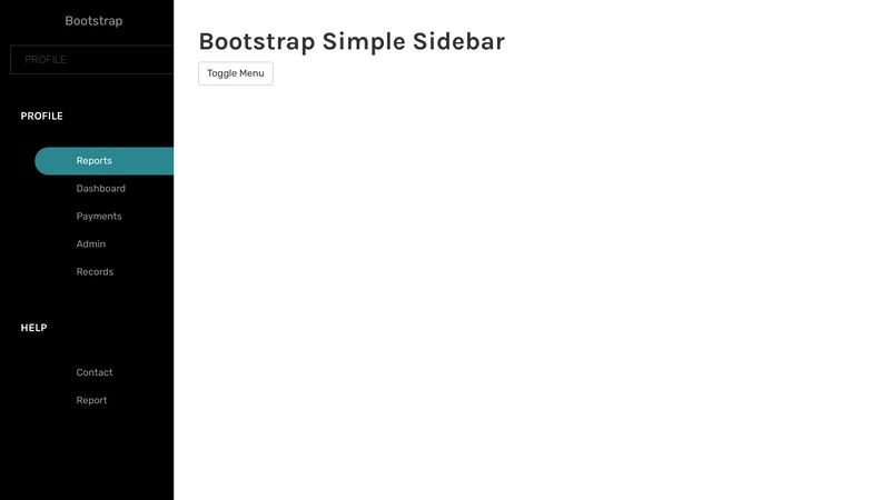 Bootstrap Sidebar