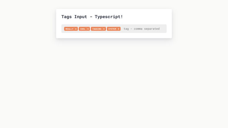 typescript-tagging-functionality