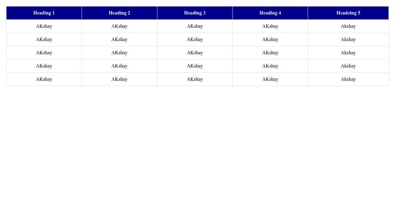 Responsive Table HTML,CSS