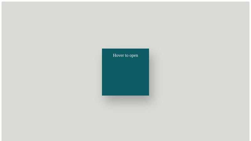 Pure CSS Card Open Animation Pure CSS Card Open Animation
