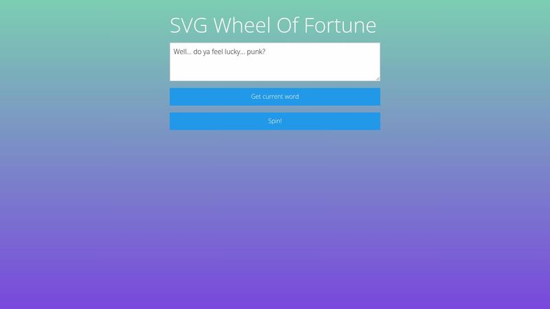 Two.js SVG - Wheel Of Fortune