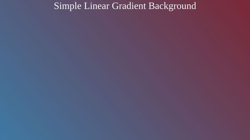 Simple Linear Gradient Background Using HSLA