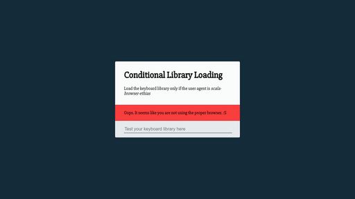 Conditional Library Loading - Script Codes