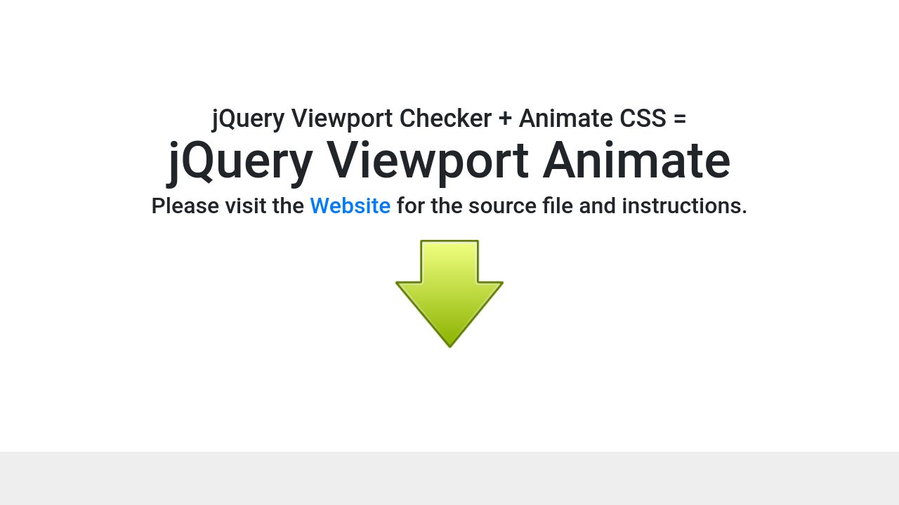 Viewport Animate (jQuery Viewport Checker + Animate)