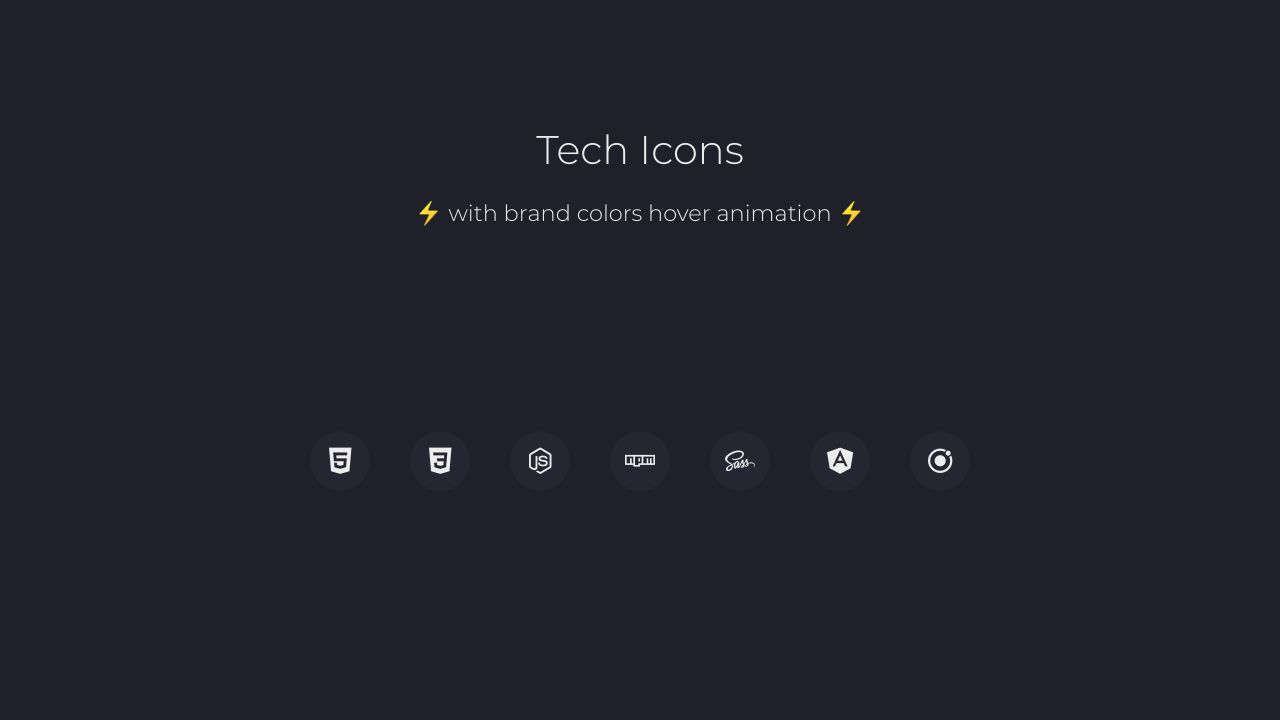Tech Icons Hover Animation