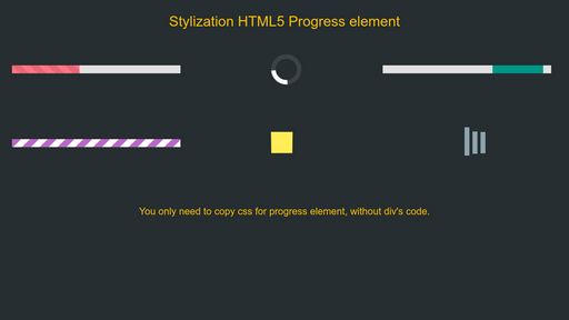 Stylization HTML5 Progress element - Script Codes