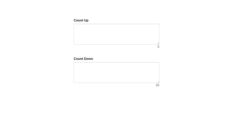 Count Characters in Textarea