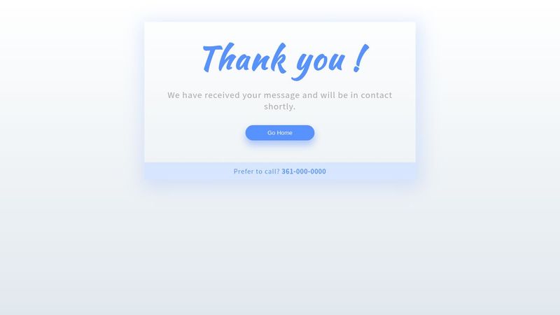 Thank You Page Template